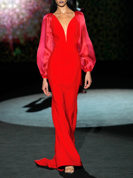 Long Organza Sleeve Dress Long Organza Sleeve Dress
