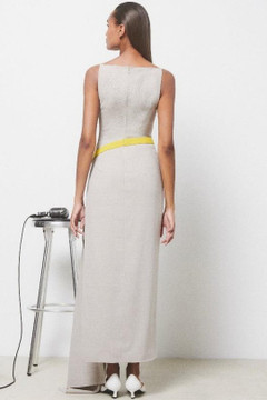 Sleeveless Midi Dress with Drape Sleeveless Midi Dress with Drape