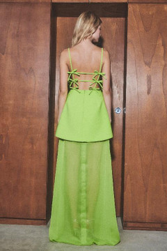 Sleeveless Gown with Bow-Ties Sleeveless Gown with Bow-Ties