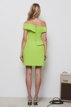 Off-Shoulder Crepe Short Dress Off-Shoulder Crepe Short Dress