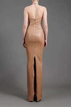 Halter Neck Leather Gown Halter Neck Leather Gown