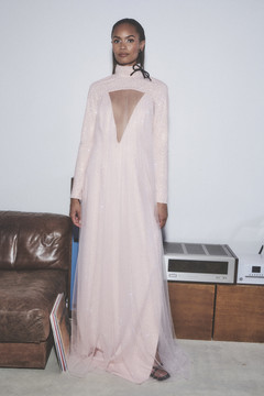 Rhinestone Tulle over Slip Dress Rhinestone Tulle over Slip Dress