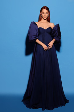 Strapless MACIE Gown with Cape Strapless MACIE Gown with Cape