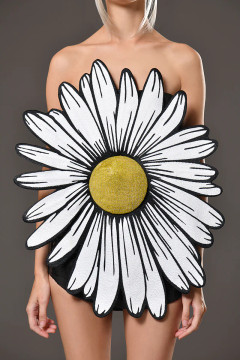 Strapless Daisy Flower Dress Strapless Daisy Flower Dress