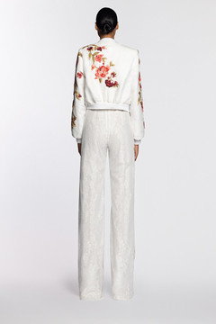 Lace Jumpsuit with Bomber Jacket Lace Jumpsuit with Bomber Jacket