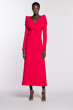 Crepe Jacket Midi Dress Crepe Jacket Midi Dress