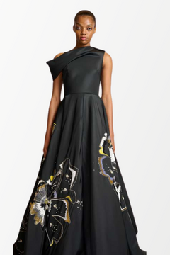 Faille Off Shoulder Gown Faille Off Shoulder Gown