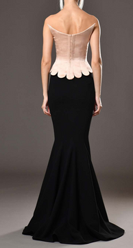 Strapless Corset and Crepe Skirt Strapless Corset and Crepe Skirt