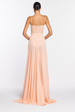 Crepe Georgette Slit Gown Crepe Georgette Slit Gown