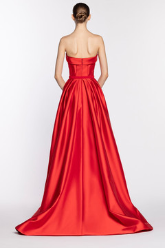 Strapless Mikado Slit Gown Strapless Mikado Slit Gown