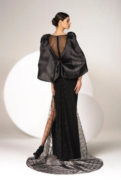 Cape Sleeves Embroidered Gown Cape Sleeves Embroidered Gown