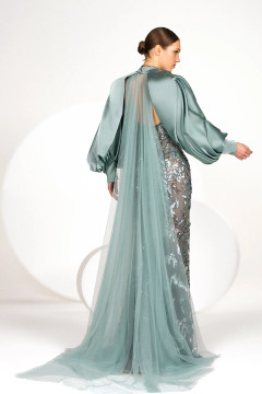 Embroidered Gown with Bolero Embroidered Gown with Bolero