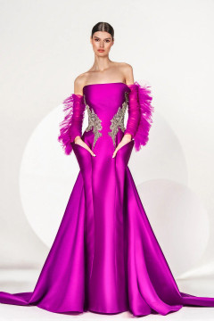 Embroidered Mikado Gown Embroidered Mikado Gown