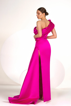 One Shoulder Satin Duchess Gown One Shoulder Satin Duchess Gown