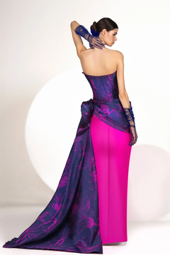 Printed Mikado Sweetheart Gown Printed Mikado Sweetheart Gown