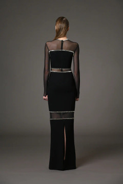 Long Sleeve Illusion Dress Long Sleeve Illusion Dress