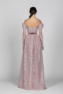 Off-Shoulder Lace Gown Off-Shoulder Lace Gown