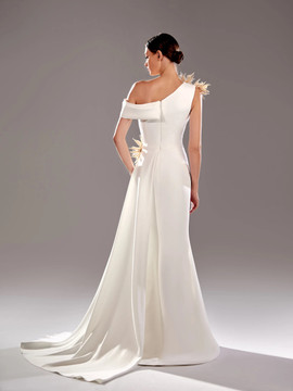 Embroidered One-Shoulder Gown Embroidered One-Shoulder Gown