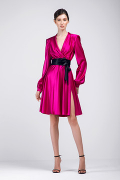 Satin Long Sleeve Dress Satin Long Sleeve Dress