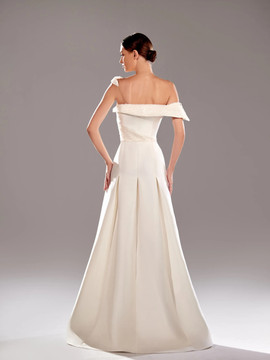 One-Shoulder Beaded Gown