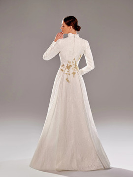 Embroidered V-Neck Gown Embroidered V-Neck Gown