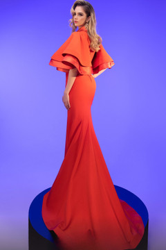 Ruffled Sleeve Trumpet Gown Ruffled Sleeve Trumpet Gown