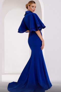 Short Ruffled Sleeve Trumpet Gown Short Ruffled Sleeve Trumpet Gown