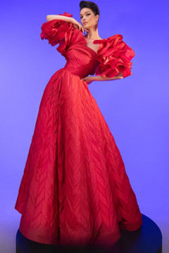 Strapless A-Line Gown with Removable Wrap Strapless A-Line Gown with Removable Wrap