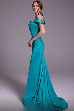 Sculpted One Shoulder Flared Gown Sculpted One Shoulder Flared Gown
