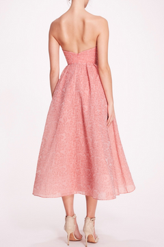 Strapless Cloque Midi Dress Strapless Cloque Midi Dress