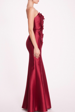 Sleeveless Floral Silk Gown Sleeveless Floral Silk Gown