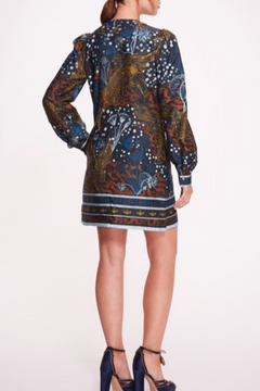 Long-Sleeve Printed Mini Dress Long-Sleeve Printed Mini Dress