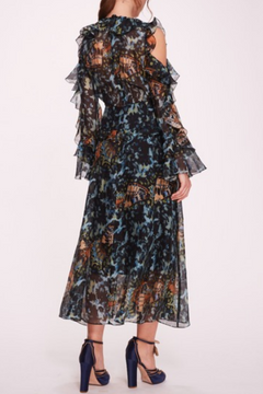 Ruffled Long Sleeve Midi Dress Ruffled Long Sleeve Midi Dress