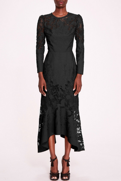 Quarter Sleeve Lace Midi Dress