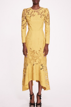 Quarter-Sleeve Lace Midi Dress Quarter-Sleeve Lace Midi Dress