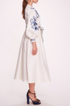 V-Neck Floral Embroidered Dress V-Neck Floral Embroidered Dress