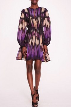 Long Sleeve Printed Silk Dress Long Sleeve Printed Silk Dress