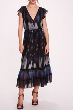 Cap-Sleeve Printed Silk Dress Cap-Sleeve Printed Silk Dress