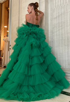 Fully Ruffled High-Low Gown Fully Ruffled High-Low Gown