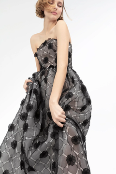 Guipure Flowers Chiffon and Tulle Gown Guipure Flowers Chiffon and Tulle Gown