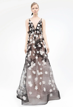 Floral Guipure Illusion Gown Floral Guipure Illusion Gown