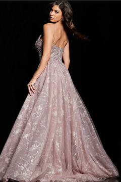 Spaghetti Strap Embellished Gown Spaghetti Strap Embellished Gown