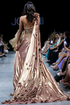 Metallic One Shoulder Gown Metallic One Shoulder Gown