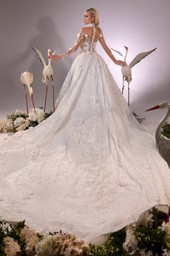 High Neck A-Line Illusion Gown High Neck A-Line Illusion Gown