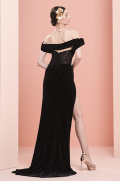 Velvet Gown with Slit Velvet Gown with Slit