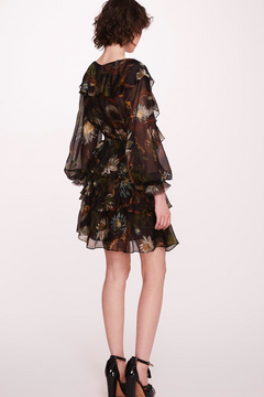 Printed Long-Sleeve Mini Dress Printed Long-Sleeve Mini Dress