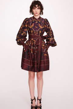 Printed Cotton Mini Shirtdress Printed Cotton Mini Shirtdress