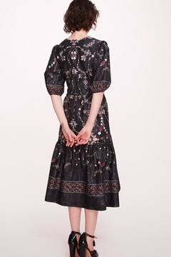 3/4 Sleeve Printed Midi Dress 3/4 Sleeve Printed Midi Dress