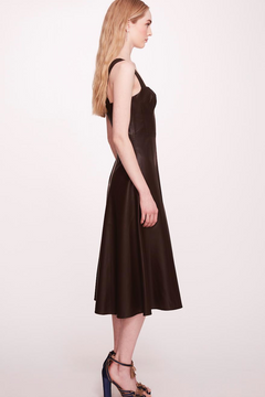 Sleeveless Faux Leather Midi Dress Sleeveless Faux Leather Midi Dress