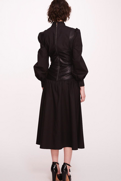 Long-Sleeve Cotton Midi Dress Long-Sleeve Cotton Midi Dress
